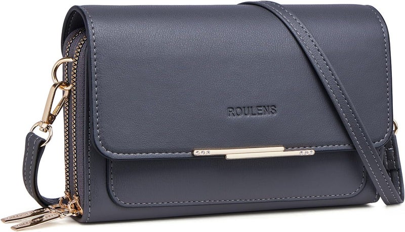 Roulens Small Crossbody Bag for Women,Cell Phone Purse Women's Shoulder Handbags Wallet Purse with Credit Card Slots - Image 1